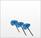 ポリ連結傘釘 青 鉄/電気亜鉛メッキ