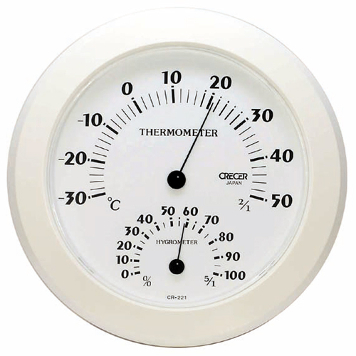 CRECER 温湿度計ホワイト CR-221W