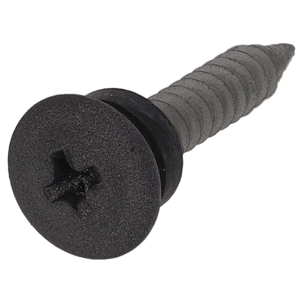ステンレス(SUS410)/ダクロ 役物用ビス パッキン付 (2&1ビス シンワッシャー) 銀黒 全ねじ 4.2X25 (500本入)