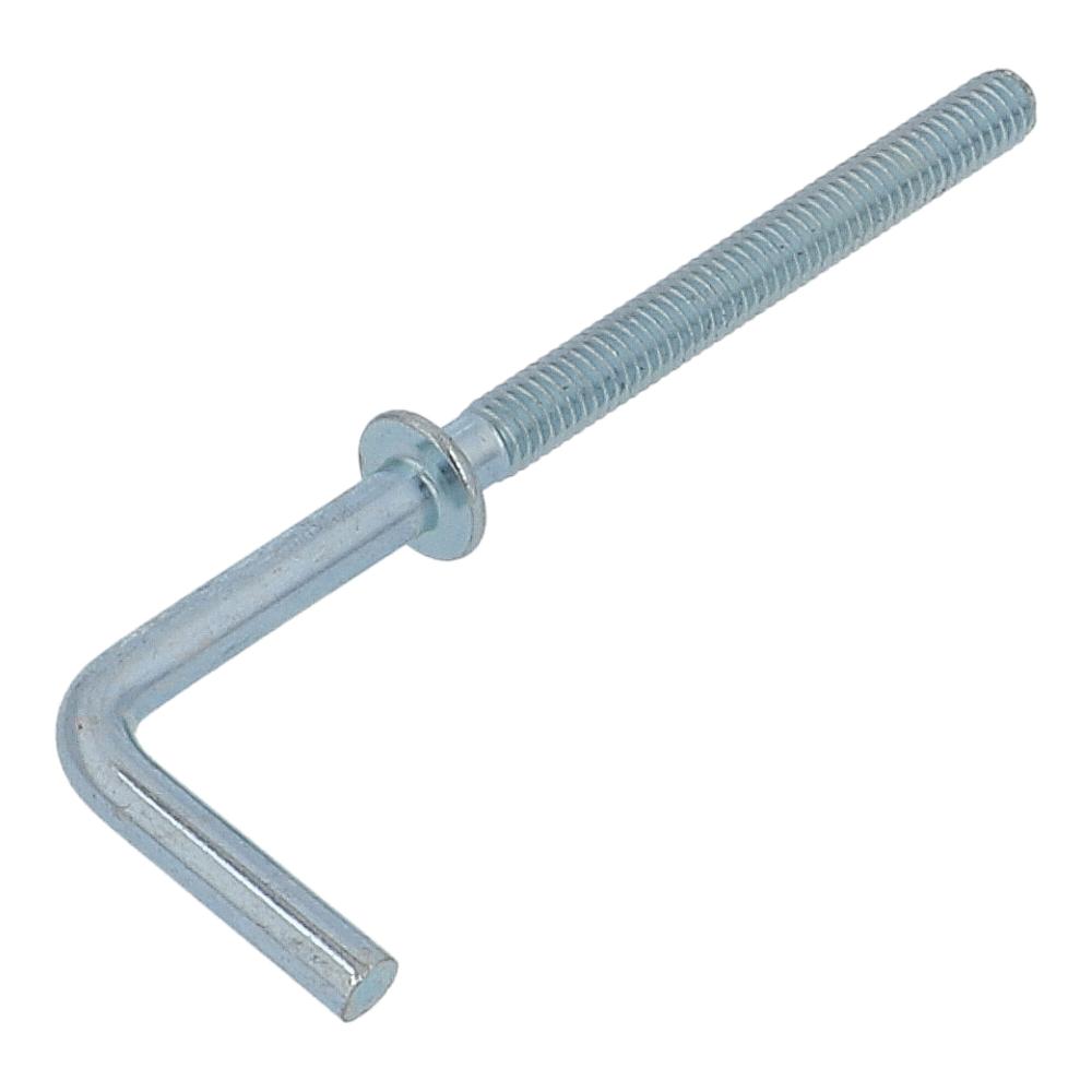 鉄/三価クロメート ウォールアンカー用フック金具 L型 (洋折)