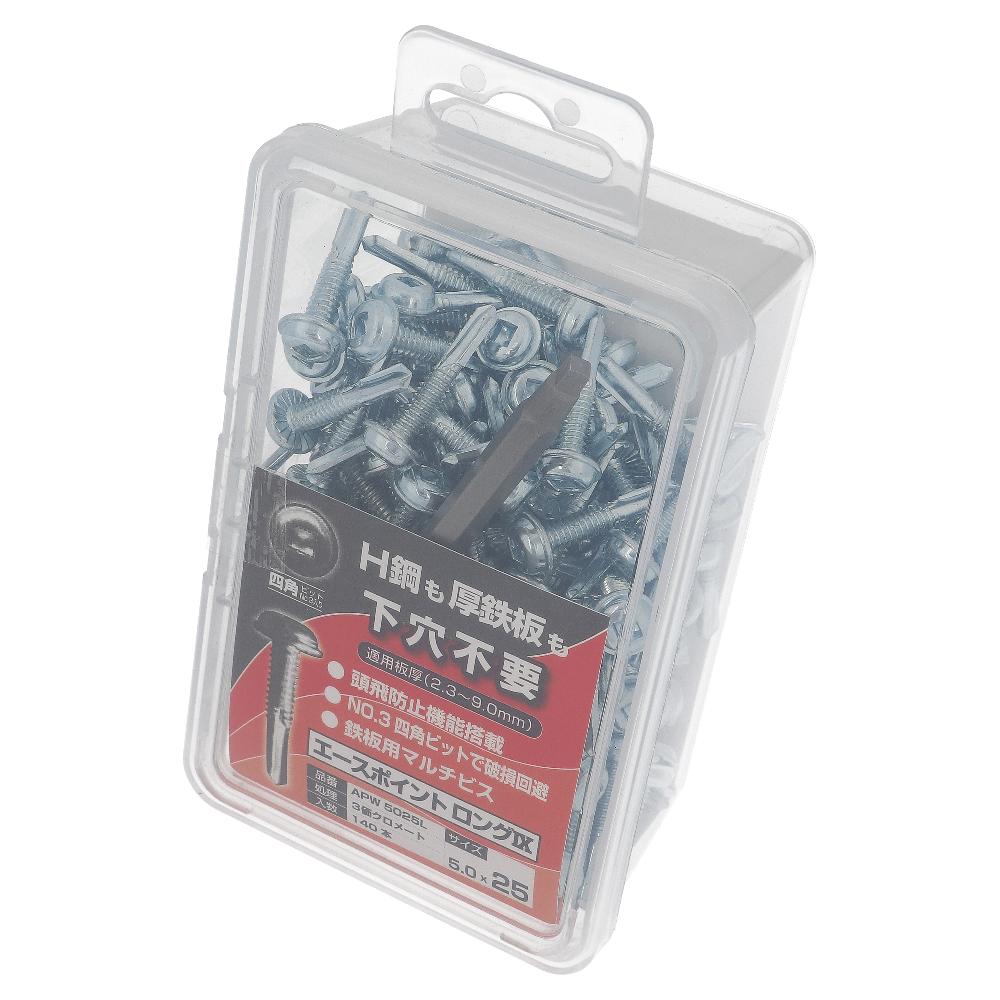 鉄/三価クロメート エースポイントロング9 ナベ座 5X25 (140本入)