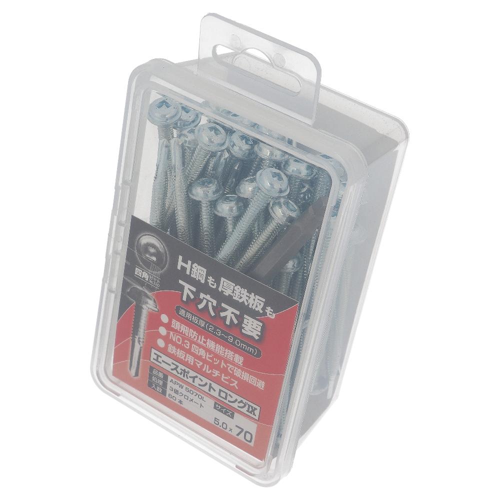 鉄/三価クロメート エースポイントロング9 ナベ座 5X70 (60本入)